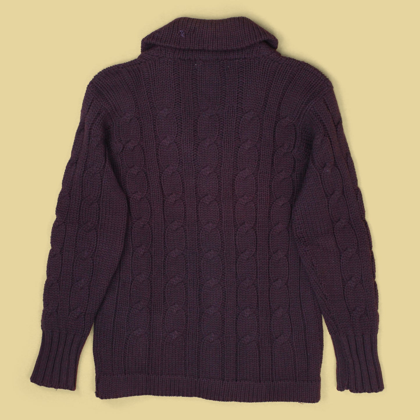 Polo Ralph Lauren Wool Cable Knit Shawl Collar Cardigan