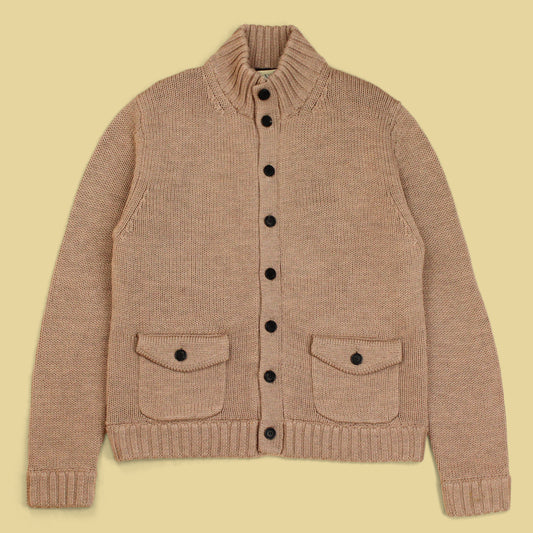 Billy Reid Merino Wool Mock Neck Cardigan