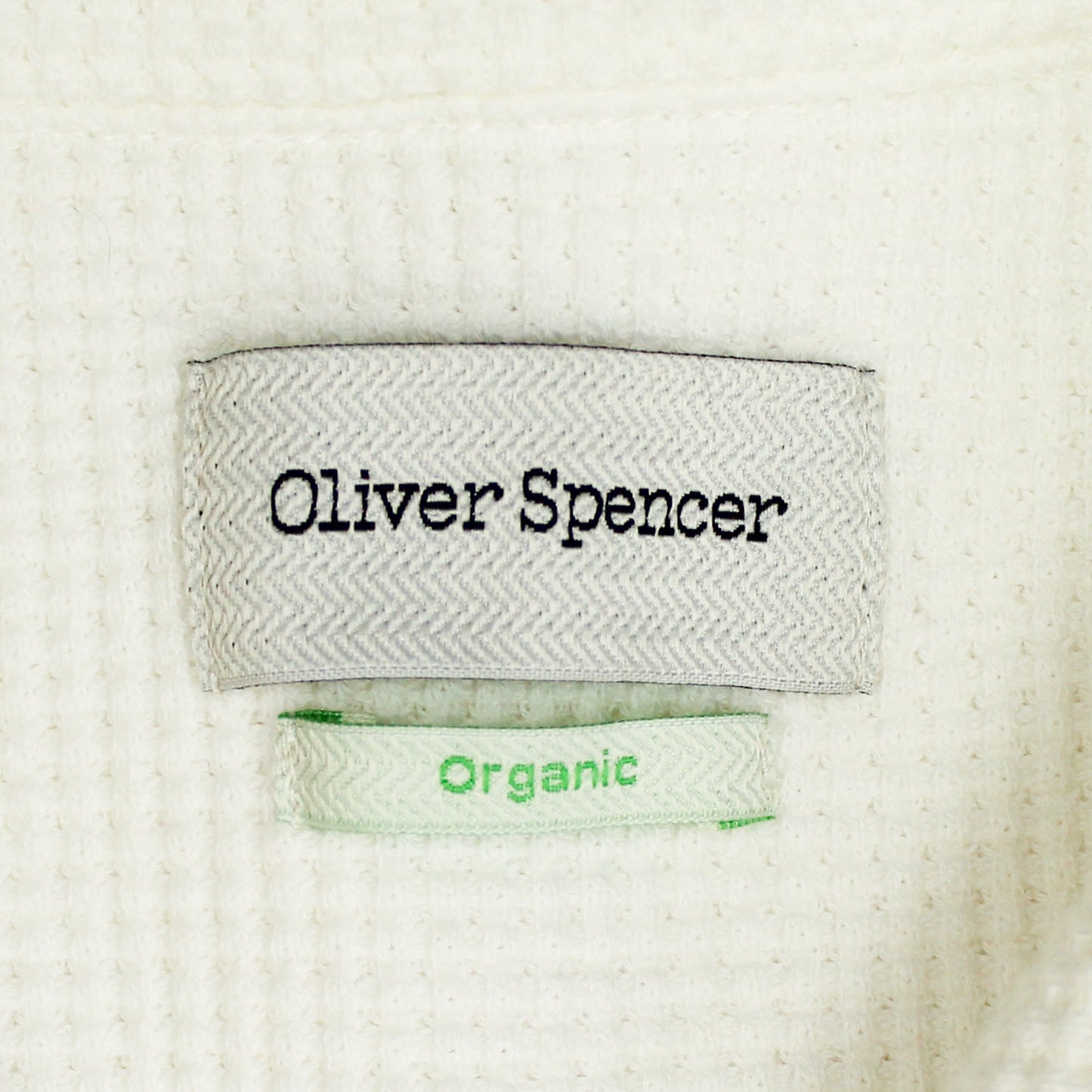 Oliver Spencer Waffle-Knit Cotton Blend Short Sleeve Button-Up Shirt