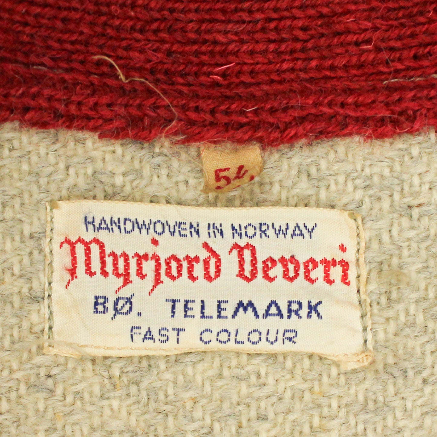 Vintage Myrjord Veveri Norwegian Brushed Wool Cardigan