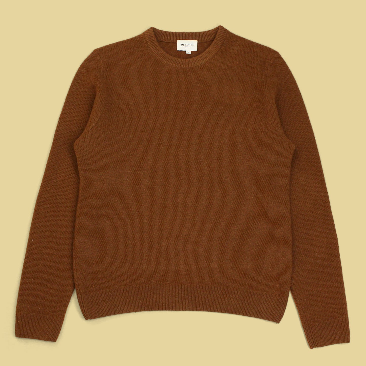 Octobre Editions Textured Knit Wool Blend Crewneck Sweater