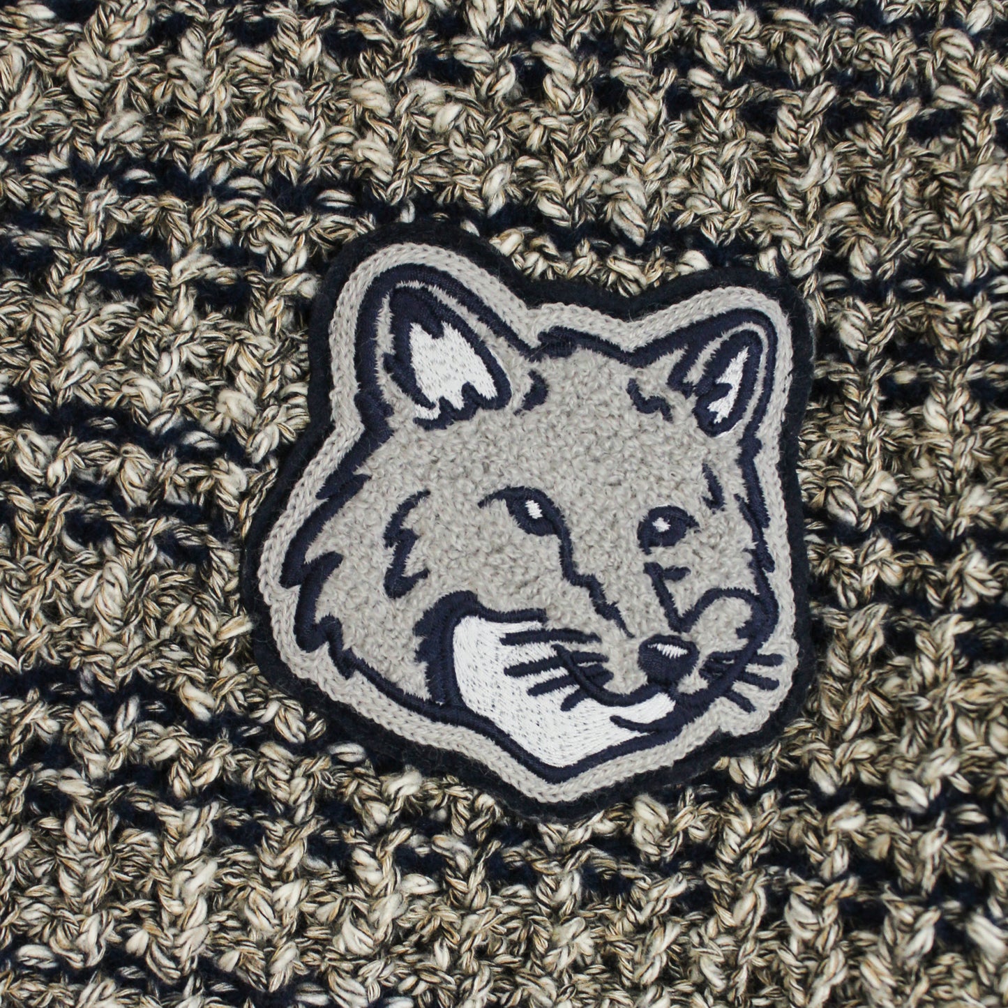 Maison Kitsuné Cotton Wool Fox Head Tennis Sweater