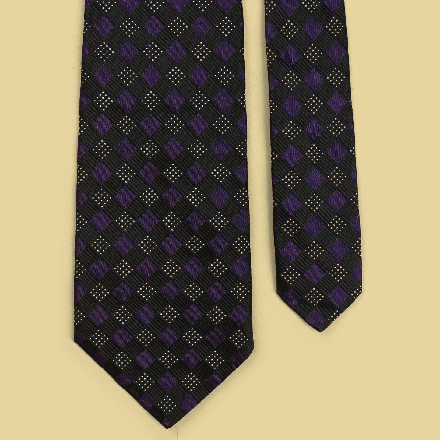 Ralph Lauren Purple Label Geometric Pattern Silk Tie