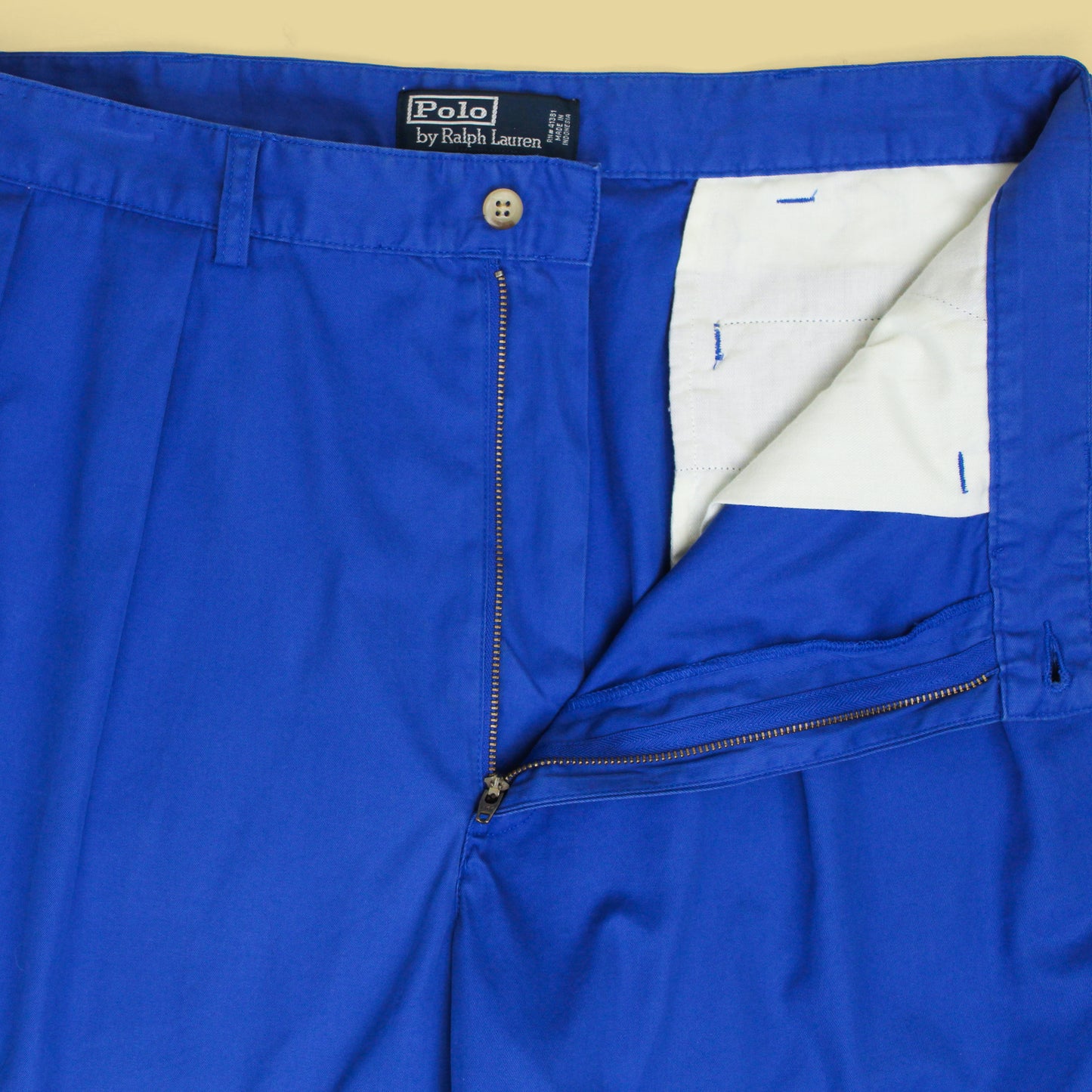 Vintage Polo Ralph Lauren Cotton Twill Pleated Andrew Shorts