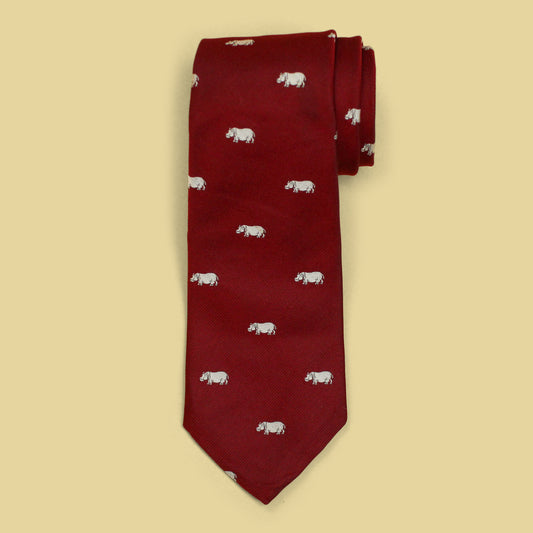 J. Press Burlington Knot Silk Hippo Club Tie