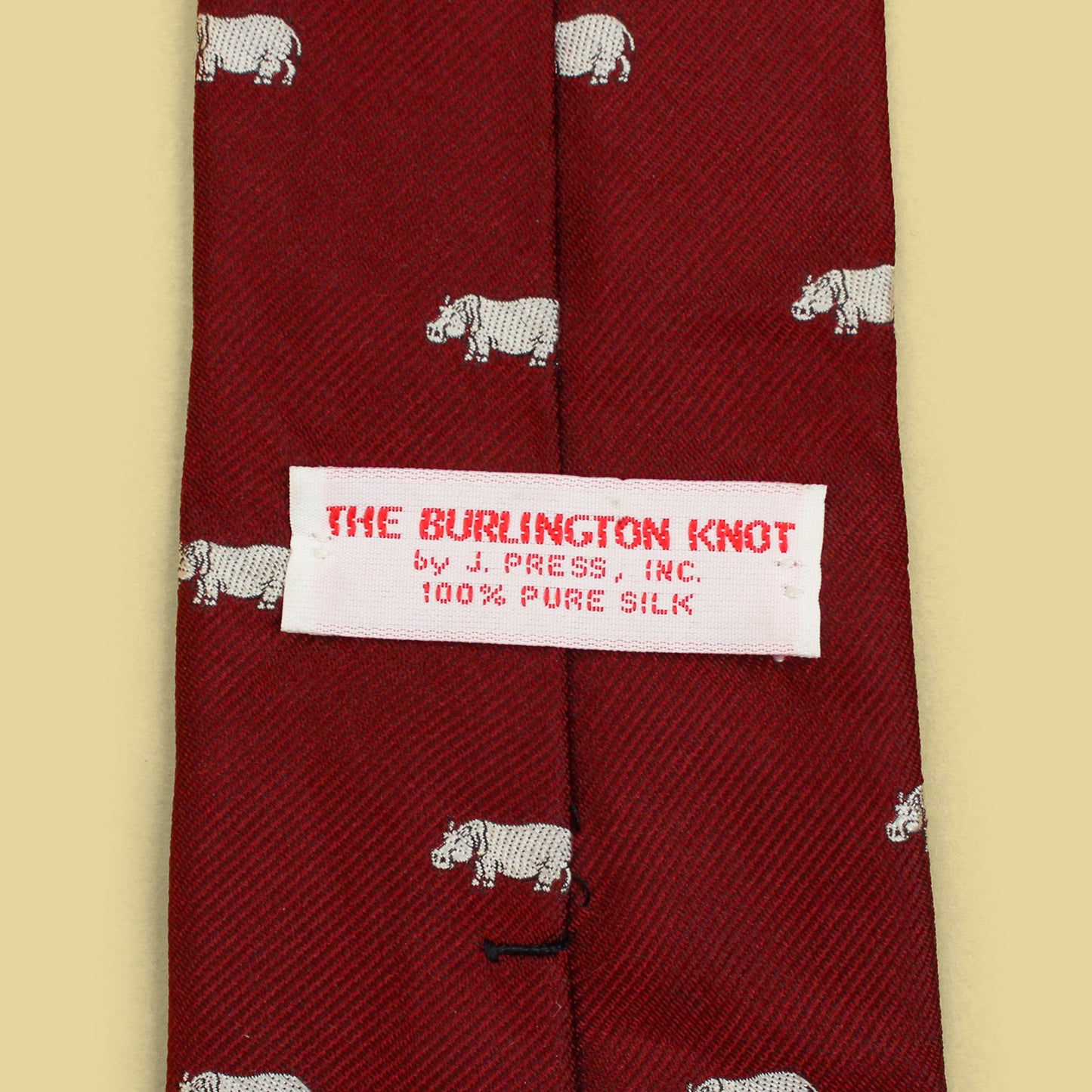 J. Press Burlington Knot Silk Hippo Club Tie