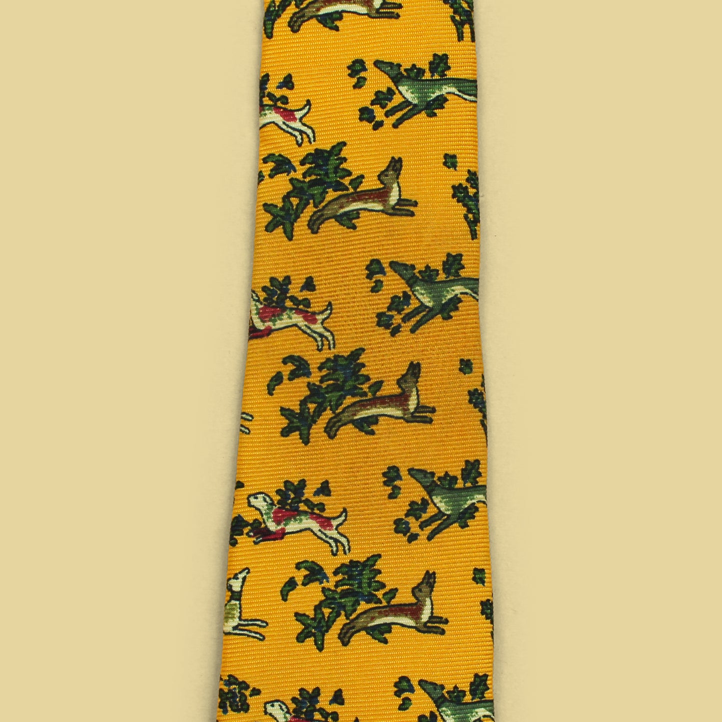 Holland & Holland Rabbit Hunt Print Silk Tie