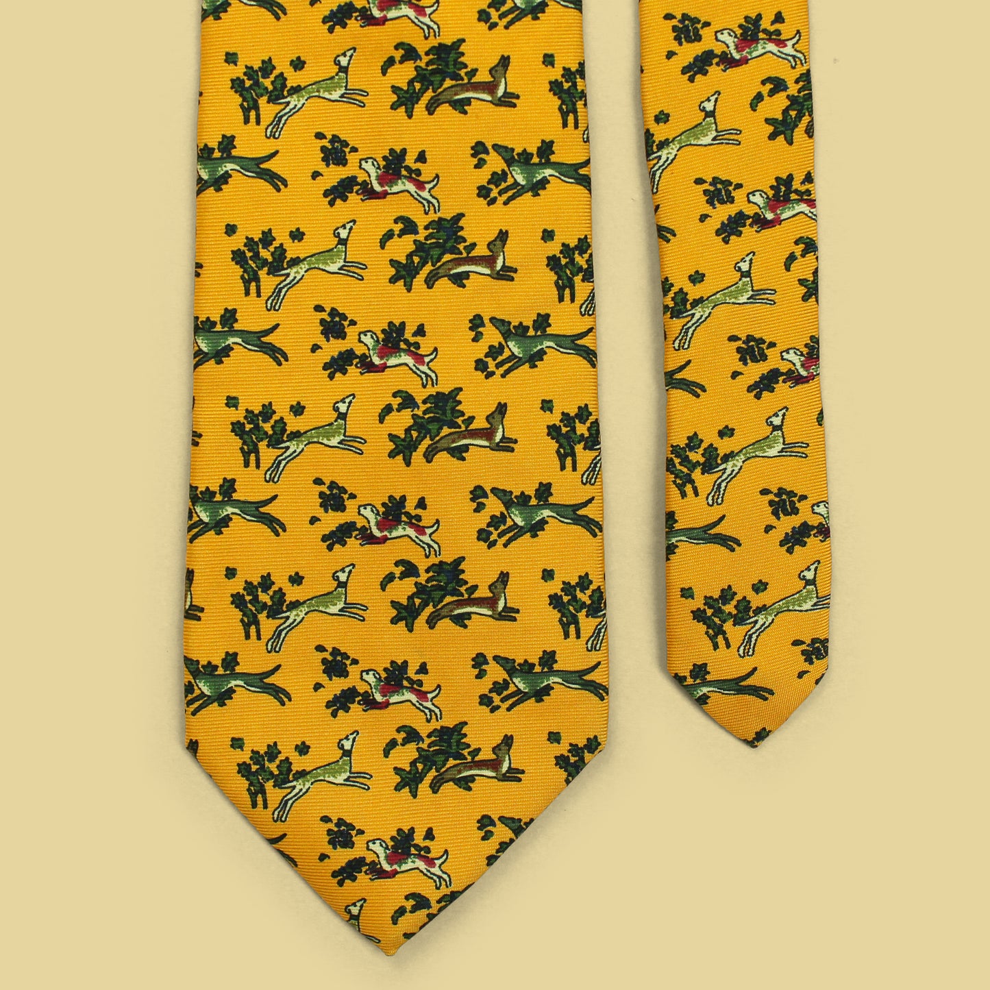 Holland & Holland Rabbit Hunt Print Silk Tie