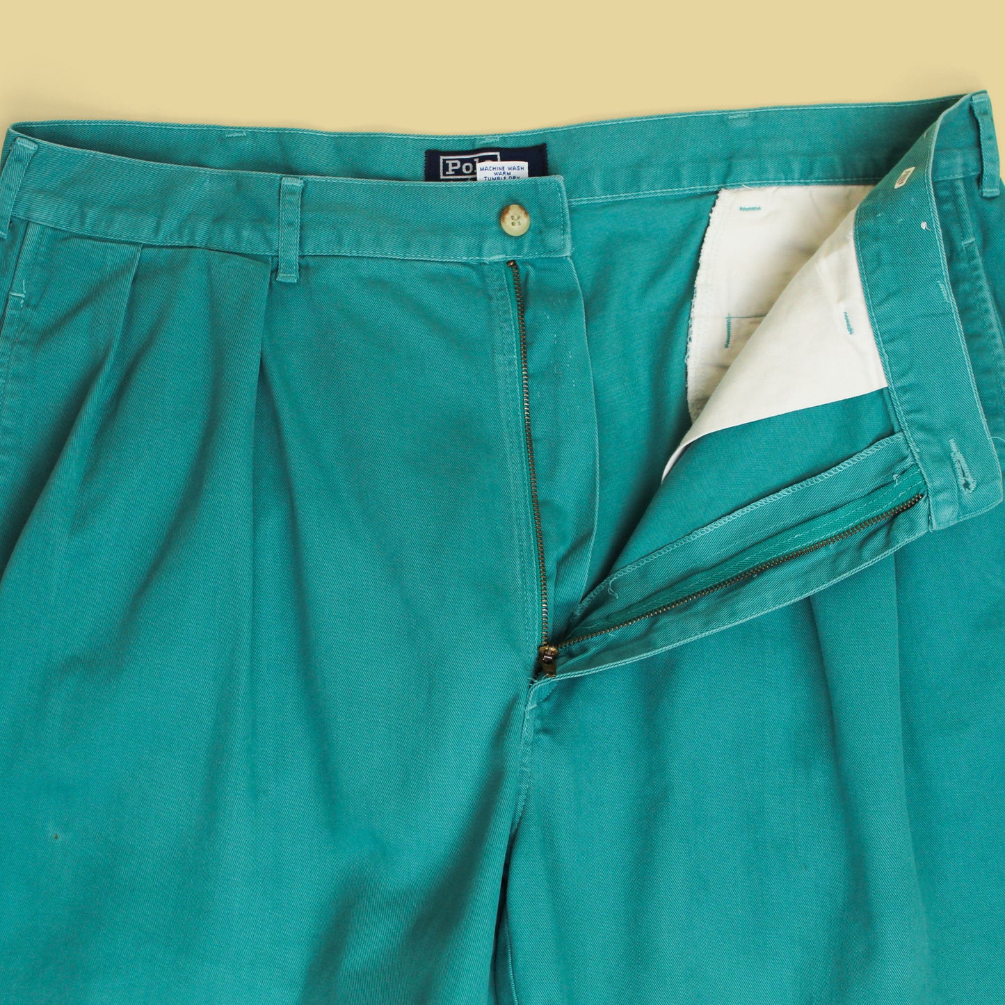 Vintage Polo Ralph Lauren Cotton Twill Pleated Tyler Shorts
