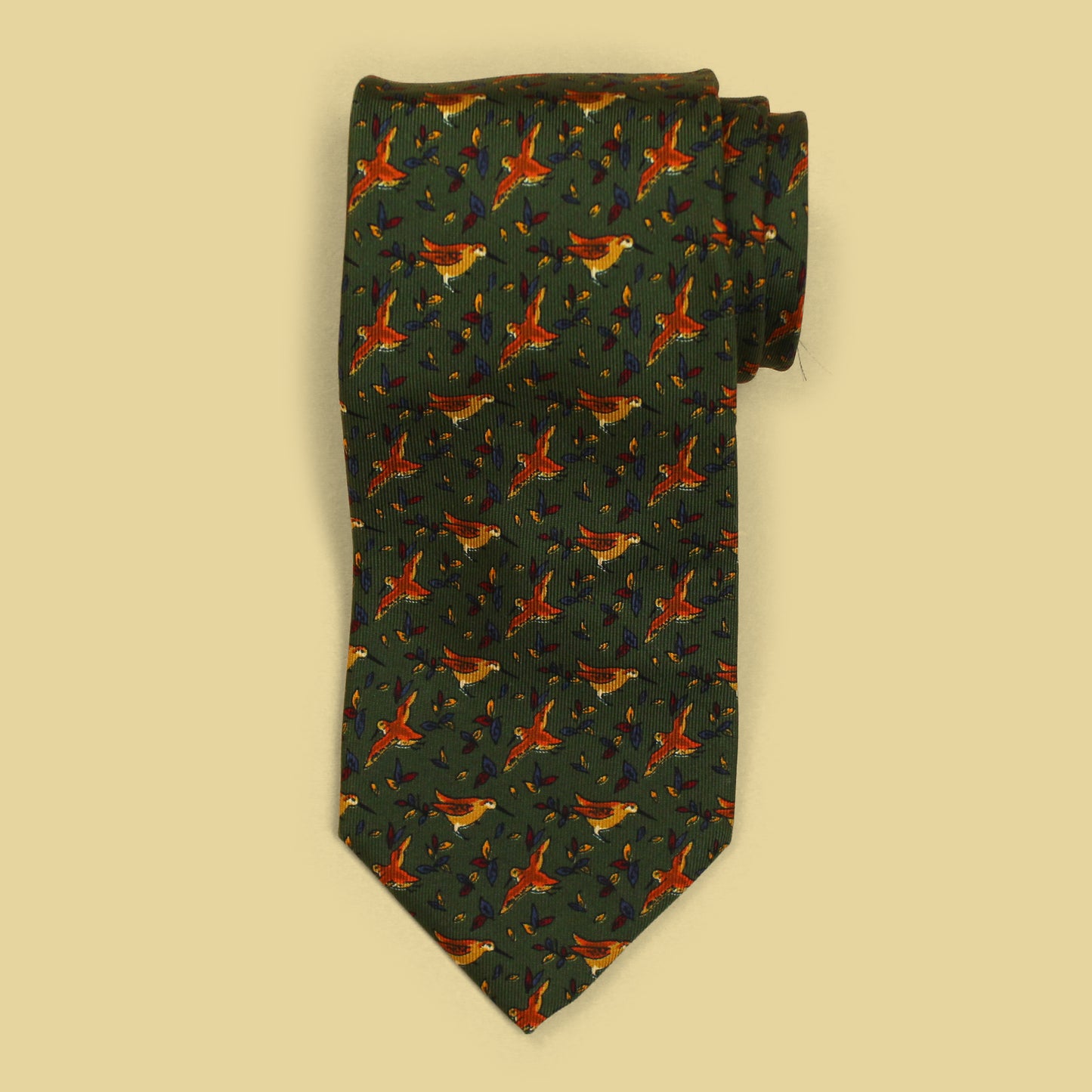 Holland & Holland Pheasant Print Silk Tie
