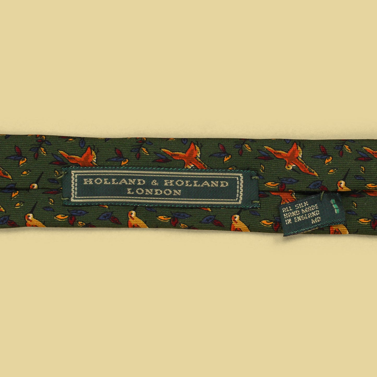 Holland & Holland Pheasant Print Silk Tie