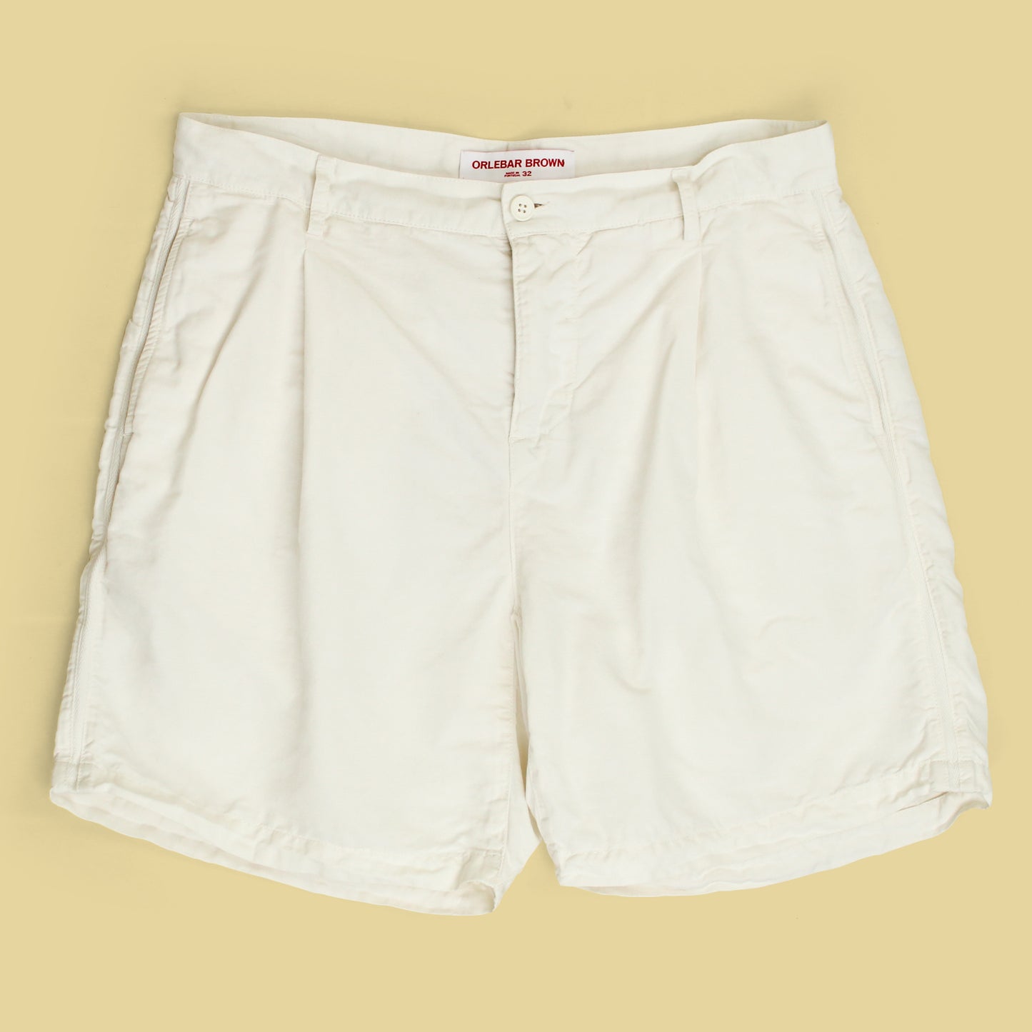 Orlebar Brown Linen Cotton Pleated Shorts