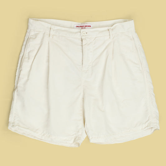 Orlebar Brown Linen Cotton Pleated Shorts