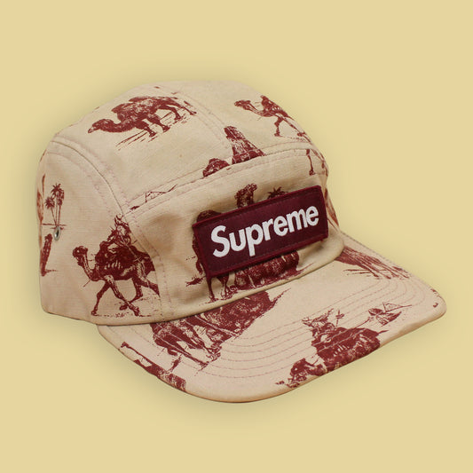 Supreme Camel Print Ripstop Camp Cap