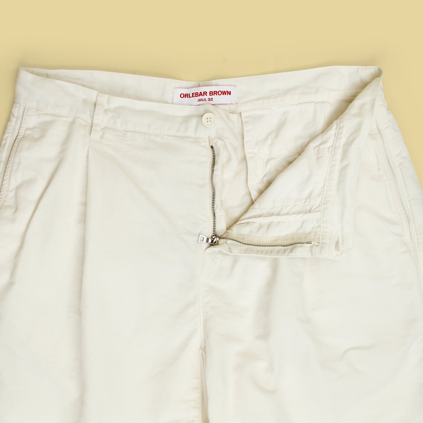 Orlebar Brown Linen Cotton Pleated Shorts