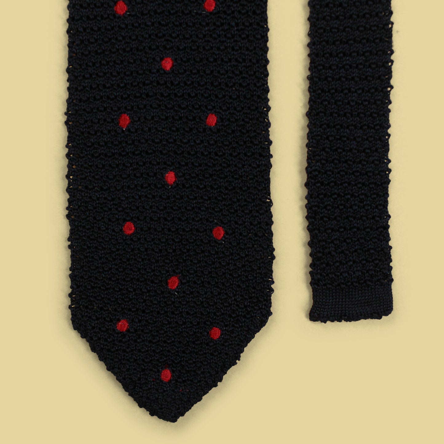 Vintage Polka Dot Silk Knit Tie