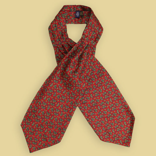 J. Press Paisley Print Silk Ascot