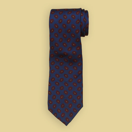 J. Press Paisley Foulard Print The Burlington Knot Tie