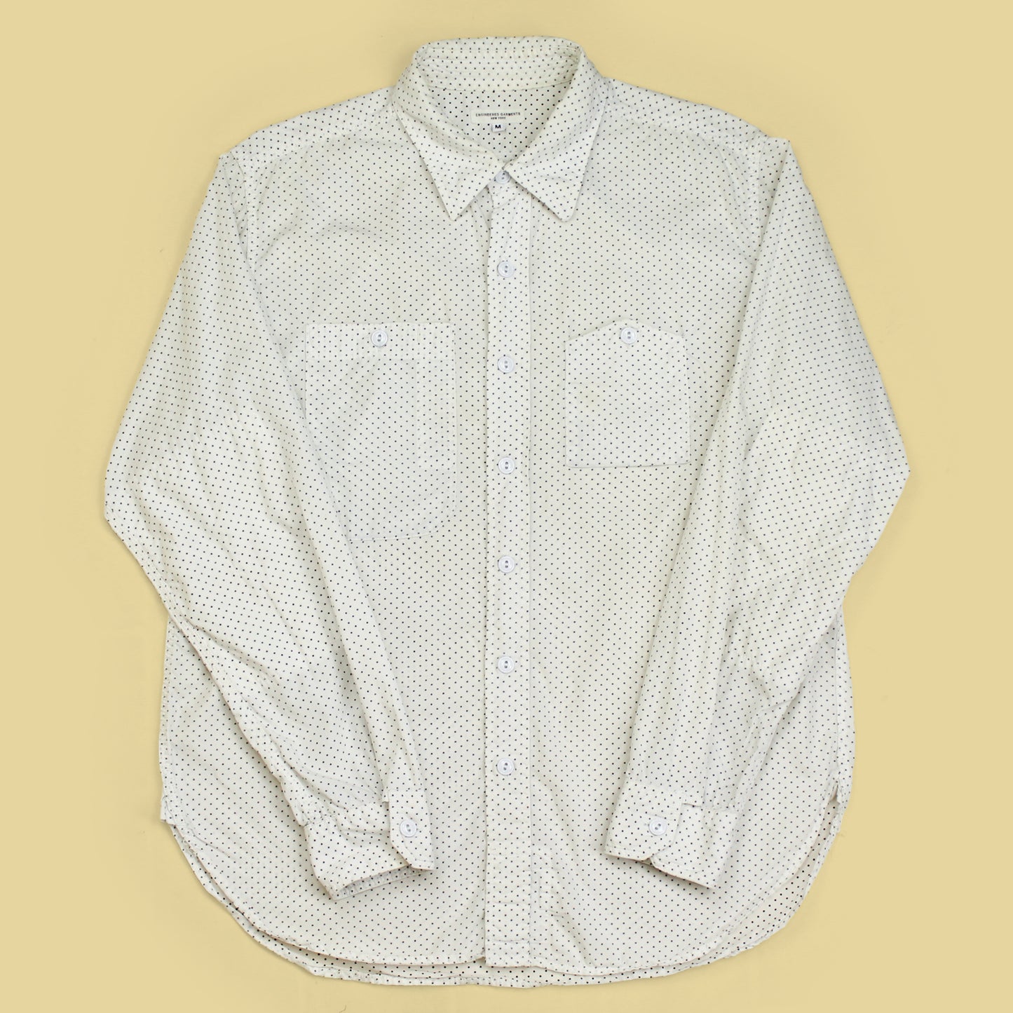 Engineered Garments Polka Dot Print Cotton Work Shirt