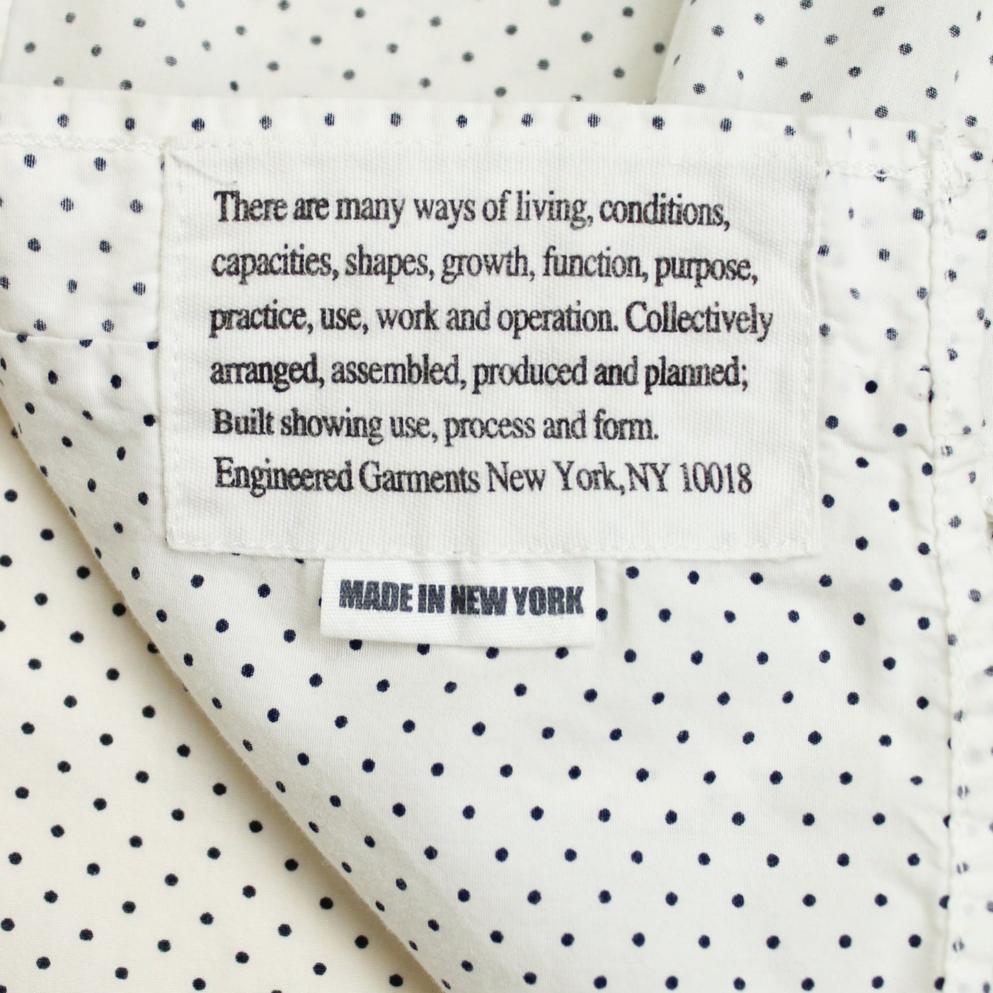 Engineered Garments Polka Dot Print Cotton Work Shirt