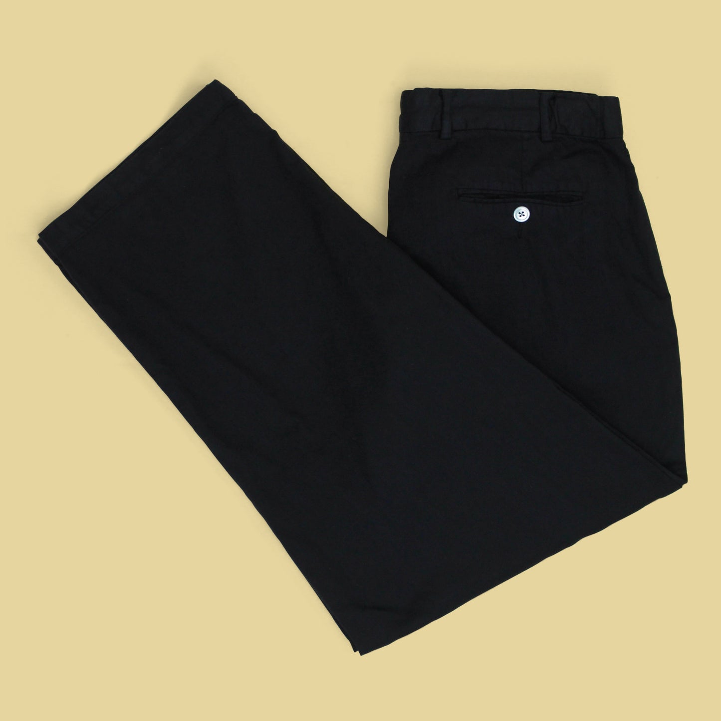 Naissance Overdyed Cotton Twill Pleated Pants