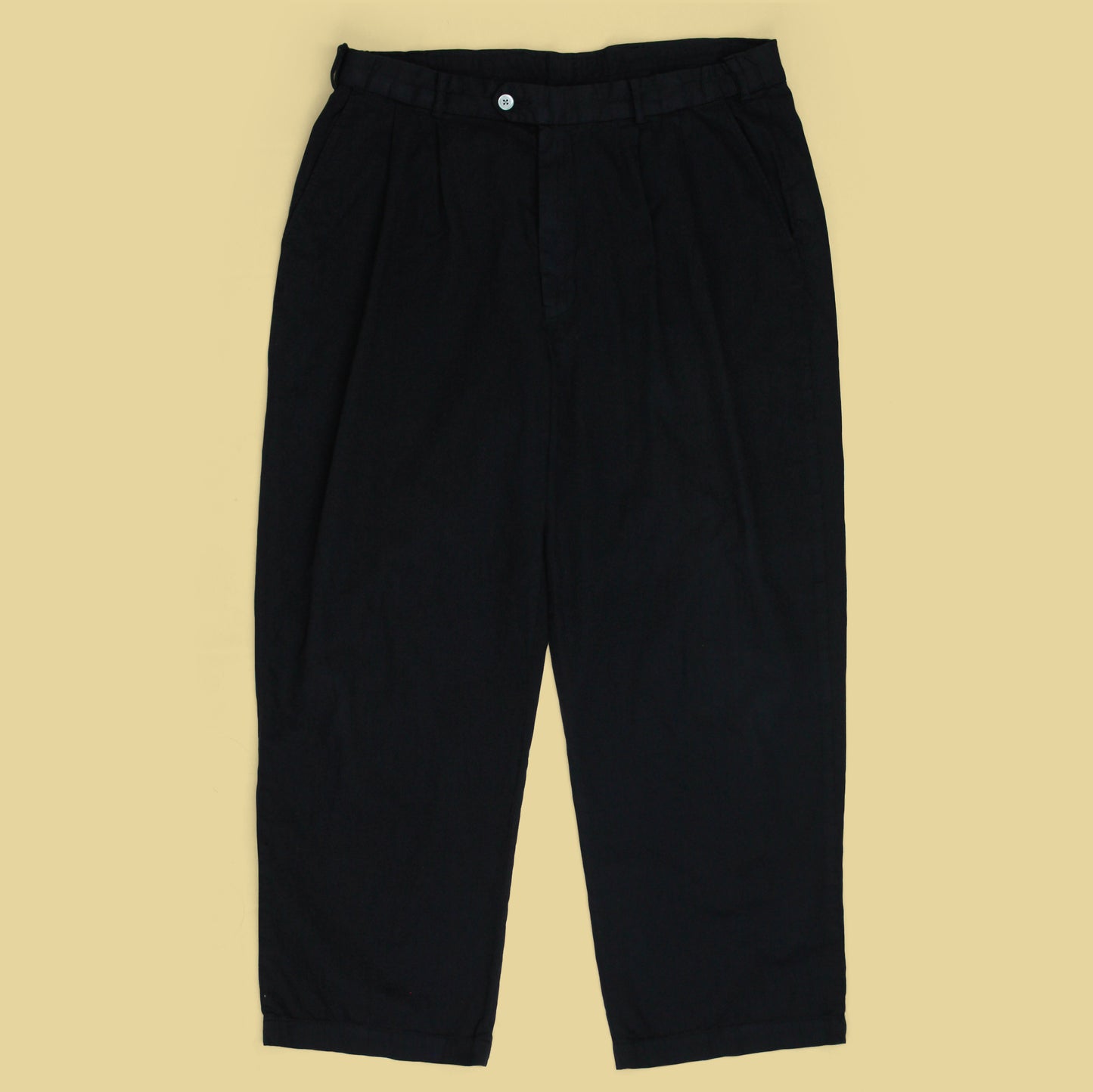 Naissance Overdyed Cotton Twill Pleated Pants