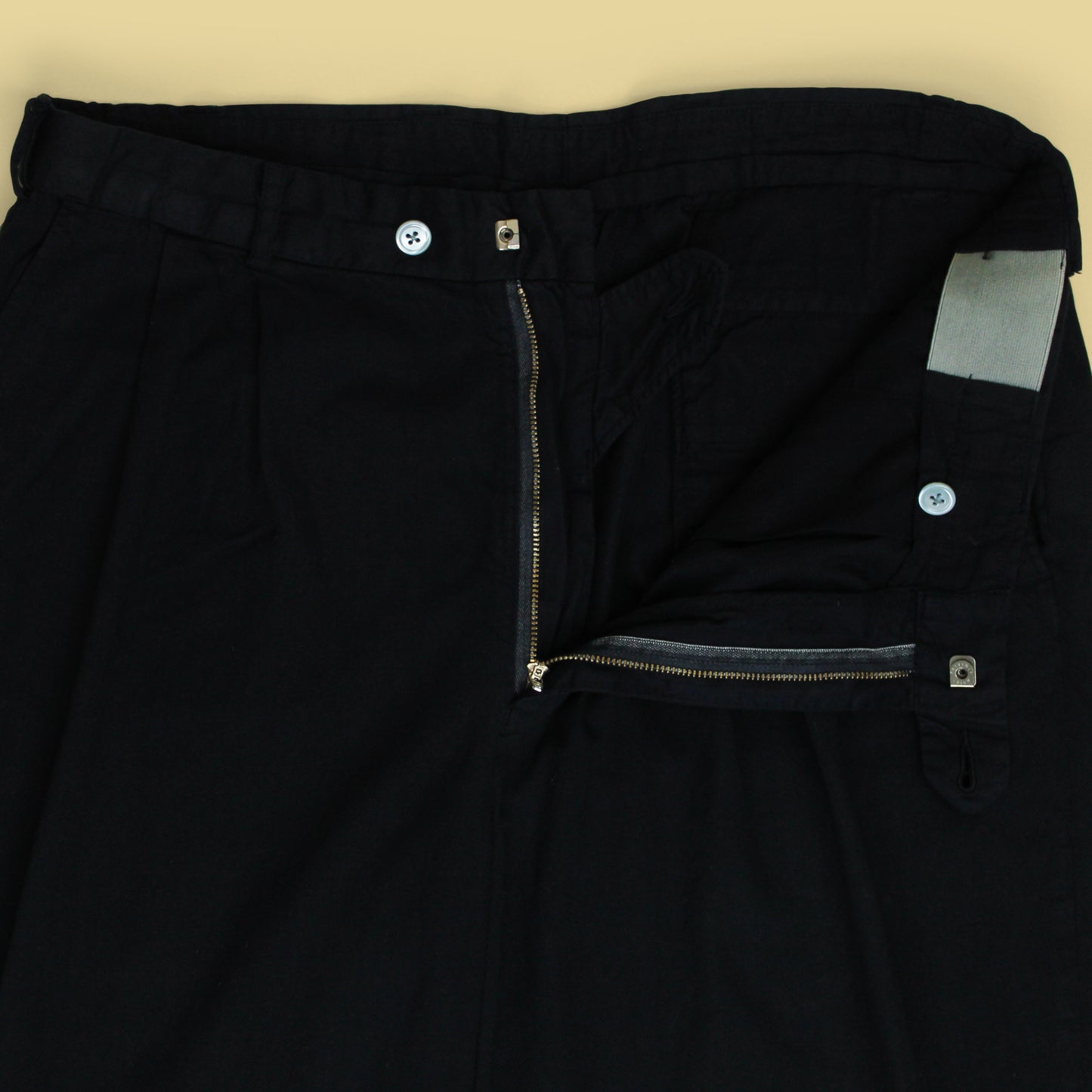 Naissance Overdyed Cotton Twill Pleated Pants