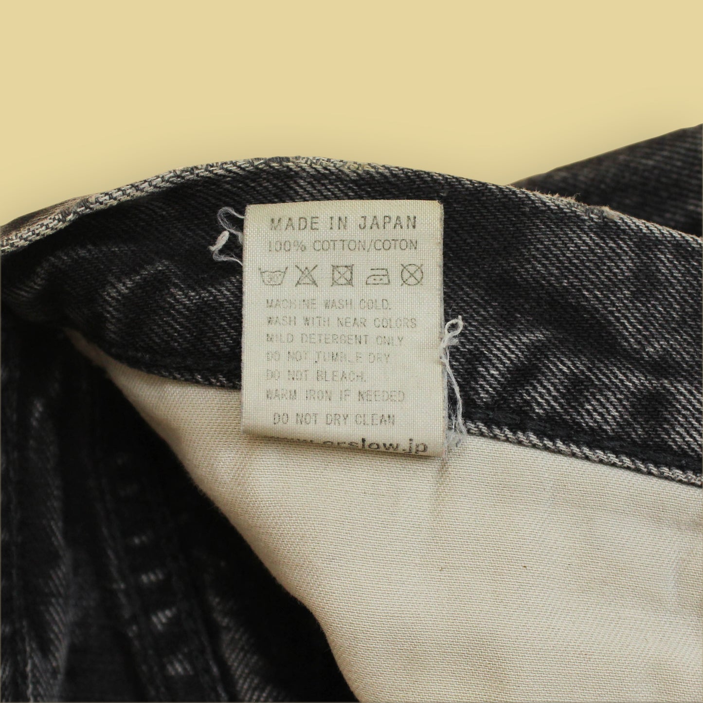 OrSlow Black Stonewash Denim 107 Ivy Fit Jeans