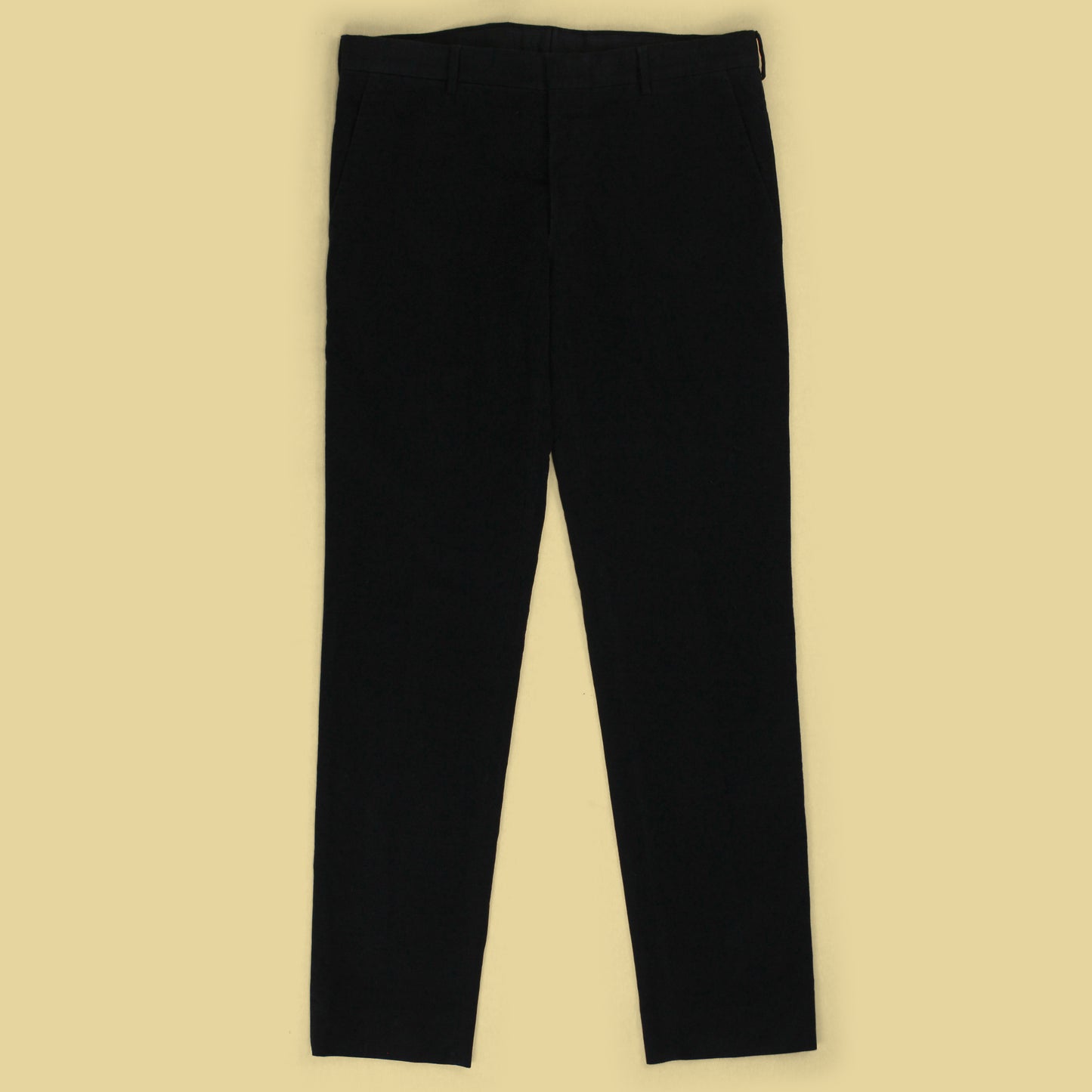 Prada Cotton Moleskin Flat Front Trousers