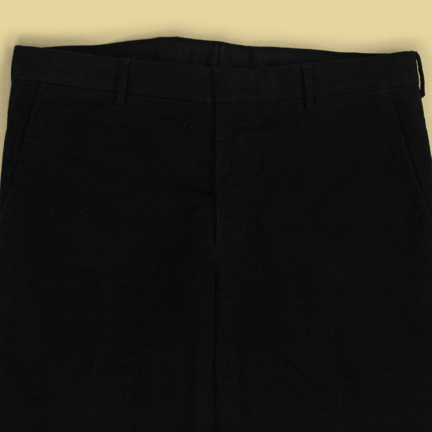 Prada Cotton Moleskin Flat Front Trousers