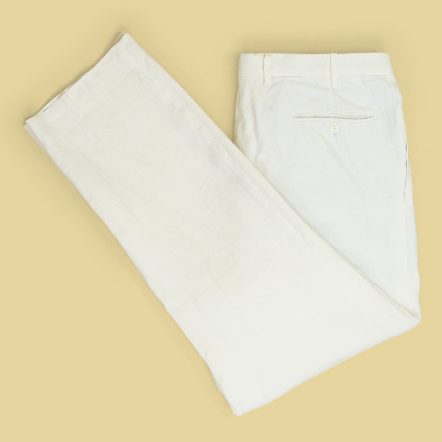 Ben Silver Linen Pleated Trousers