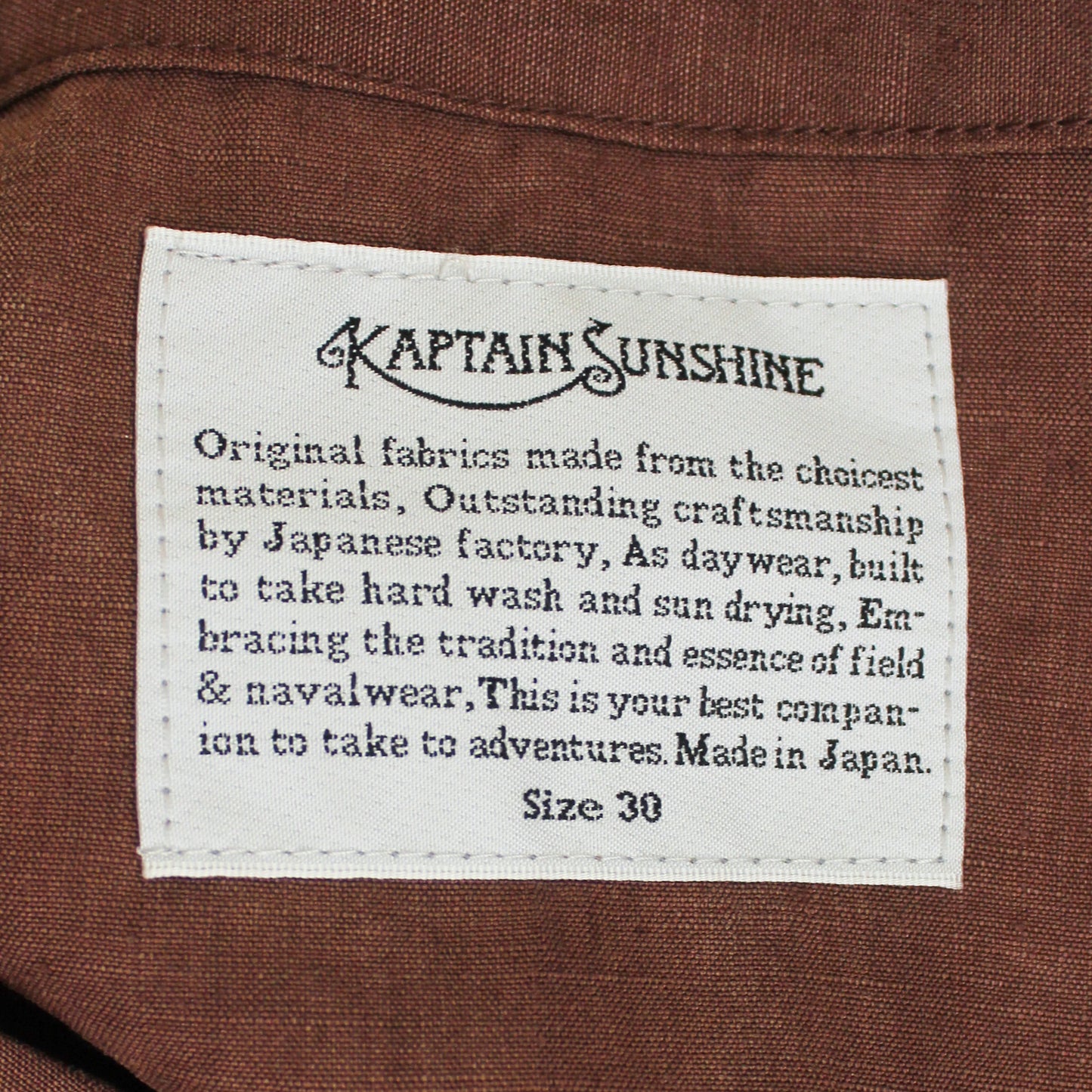 Kaptain Sunshine Kakishibu Linen Deck Pant Overalls