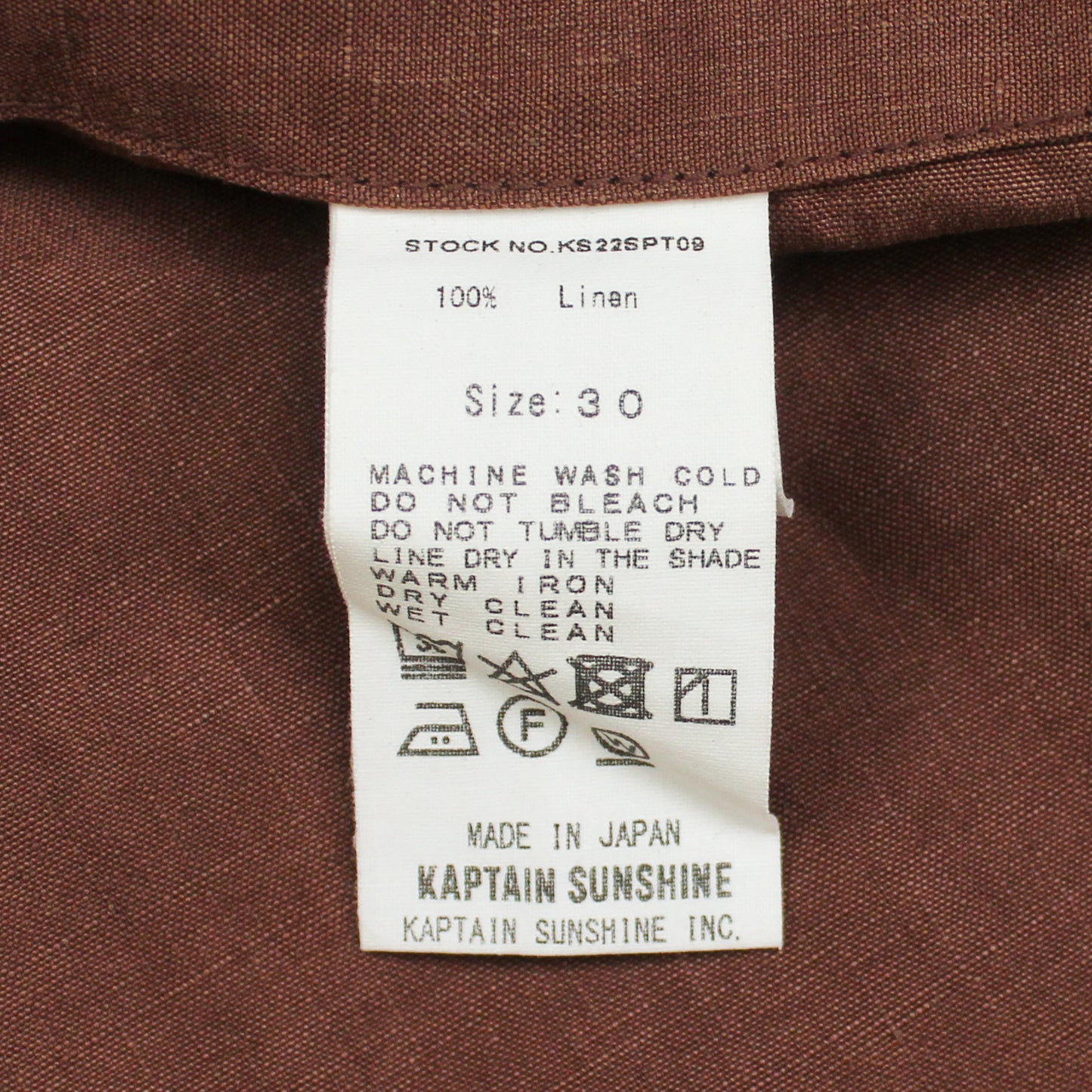 Kaptain Sunshine Kakishibu Linen Deck Pant Overalls