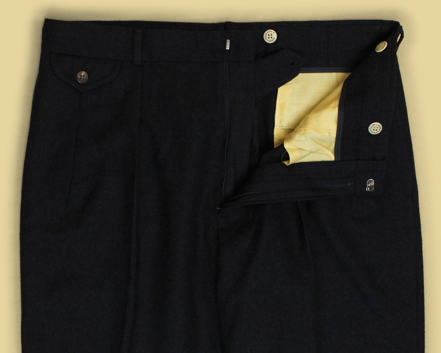 Polo Ralph Lauren Wool Flannel Pleated Trousers
