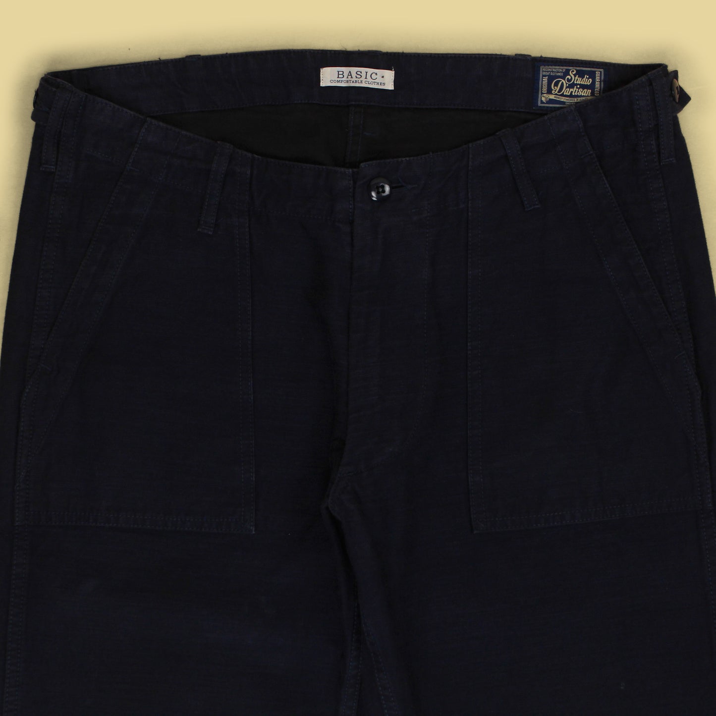 Studio D'Artisan Cotton Sateen Fatigue Pants