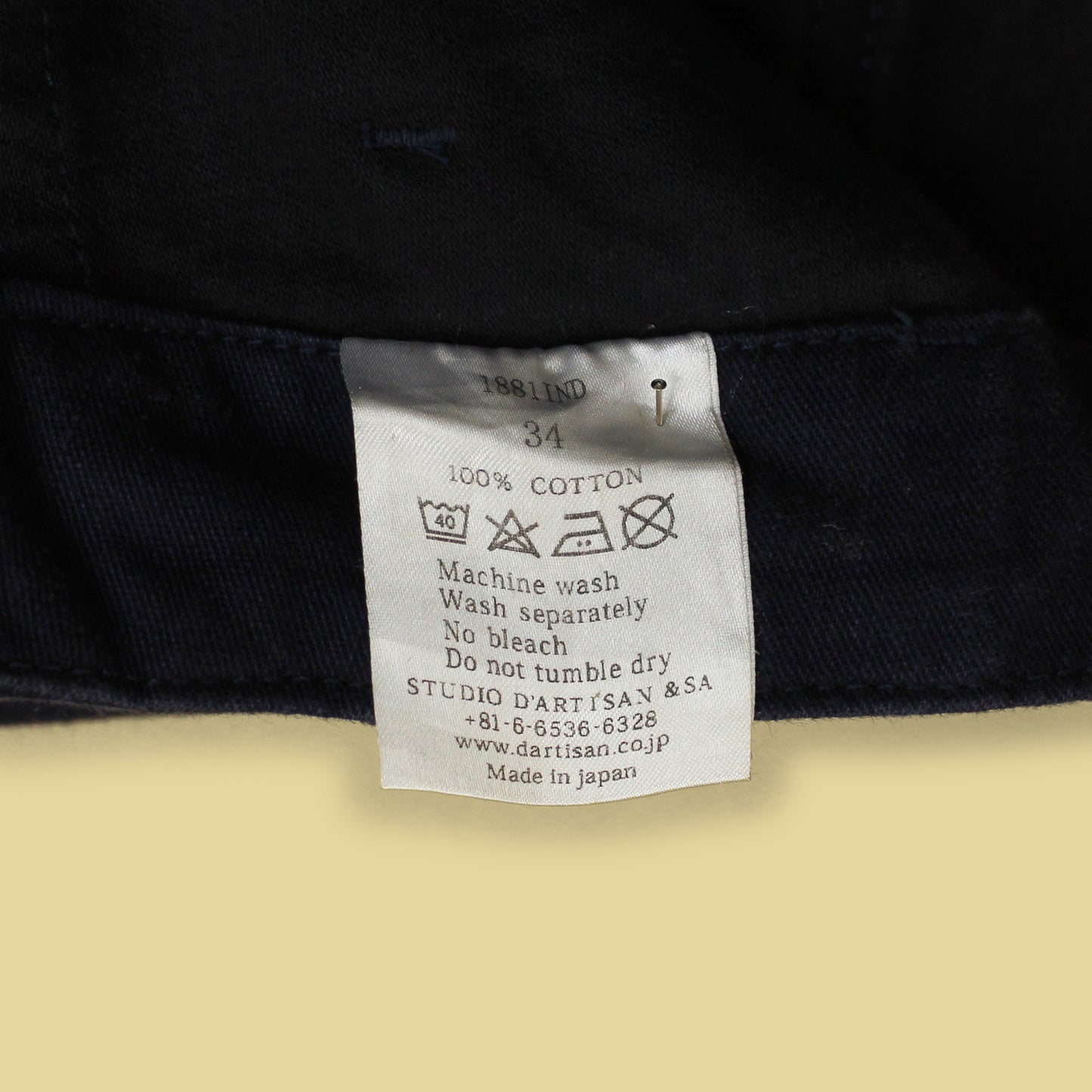 Studio D'Artisan Cotton Sateen Fatigue Pants