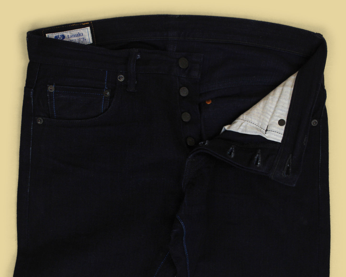 Tanuki 15oz Double Indigo Selvedge Denim Tapered Jeans