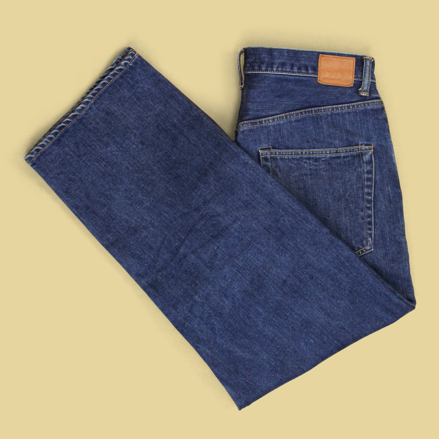 Hatski 15.6oz Used Blue Wash Selvedge Denim Wide Taper Jeans