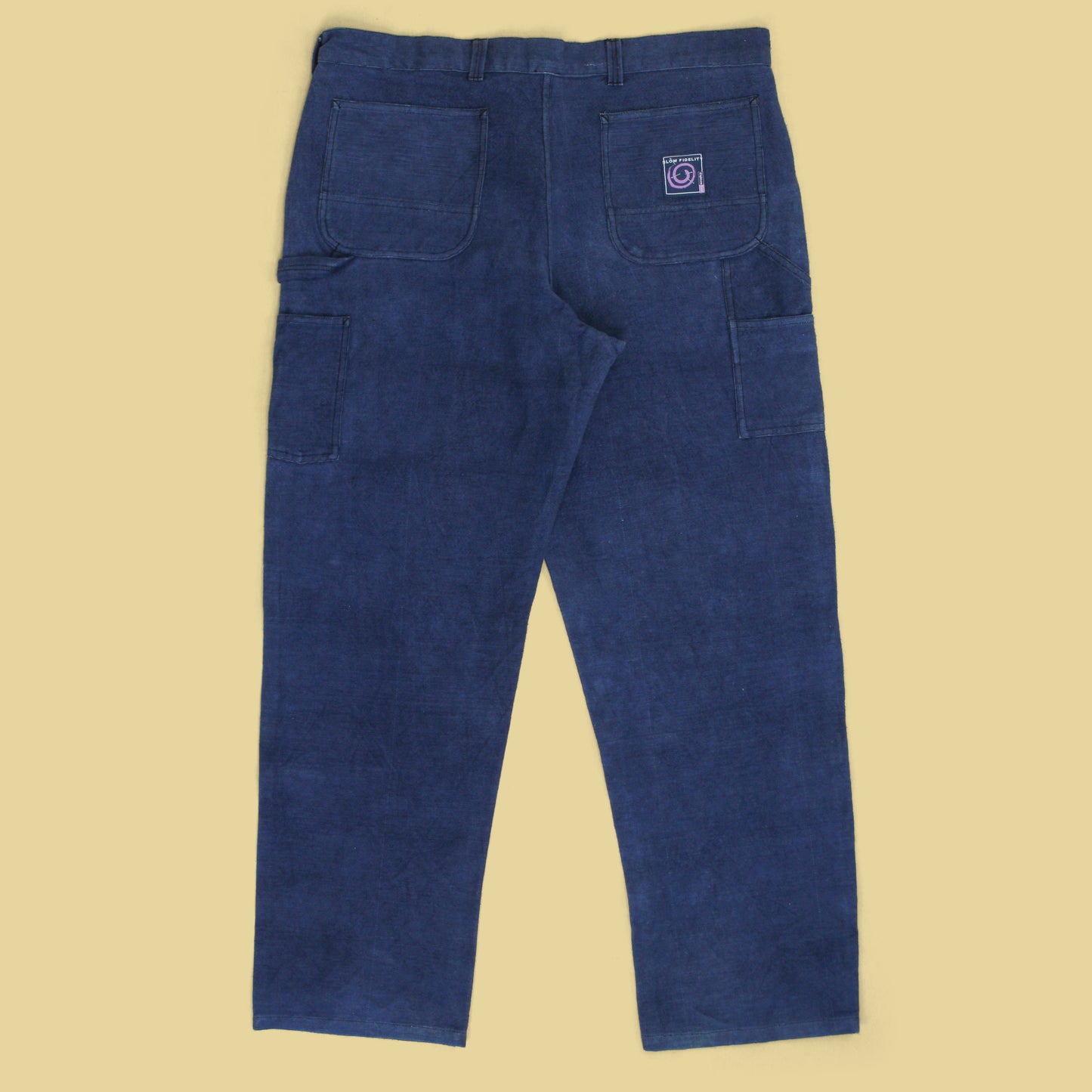 18 East Natural Indigo Khadi Cotton Studio Double Knee Pants