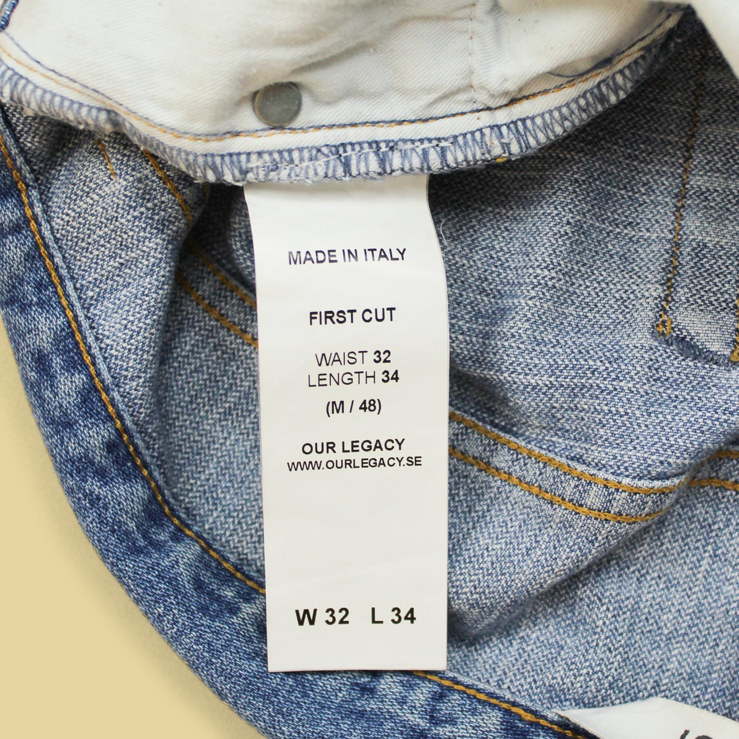 Our Legacy Faded Wash Broken Twill Denim First Cut Jeans