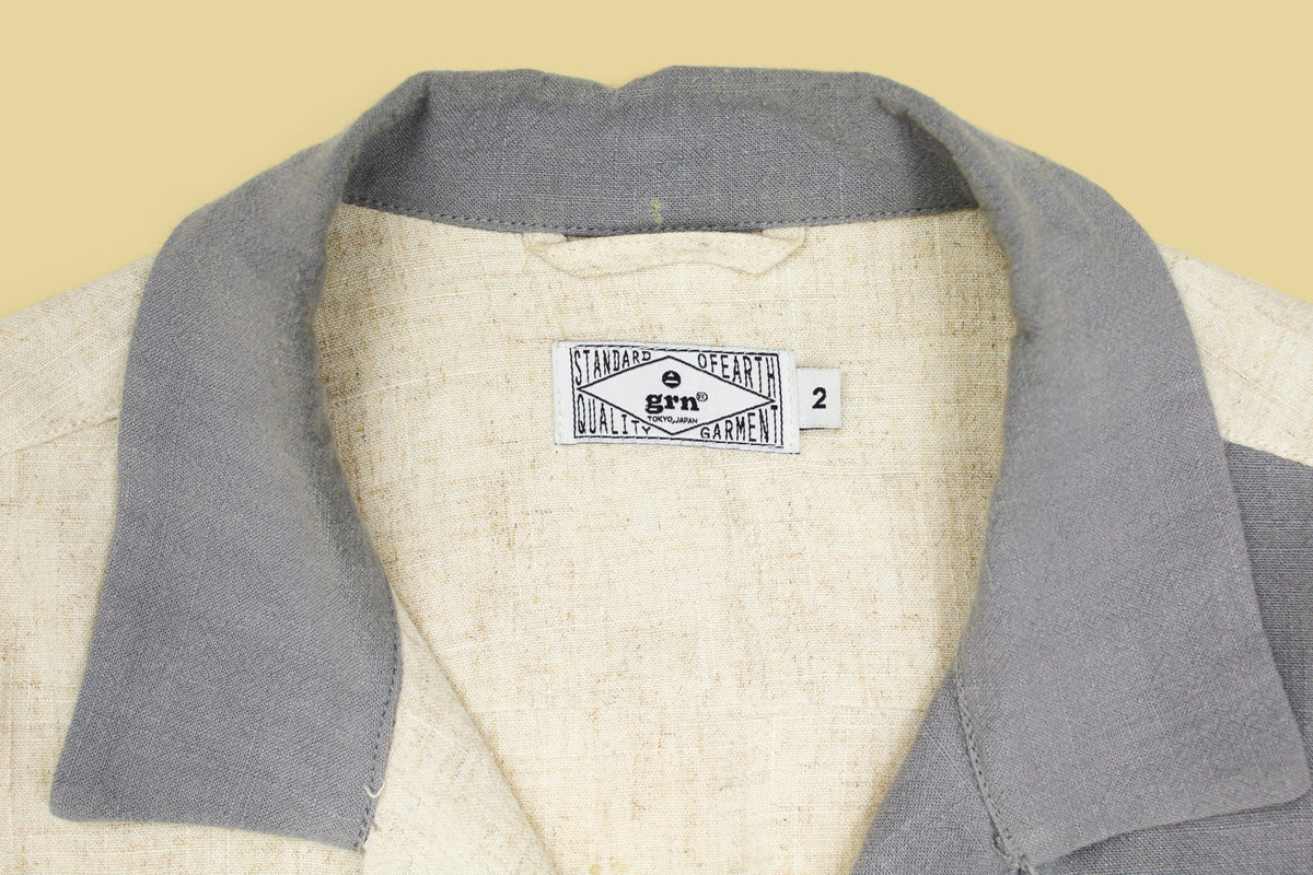 GRN Linen Rayon Short Sleeve Camp Collar "End-of-Day" Shirt