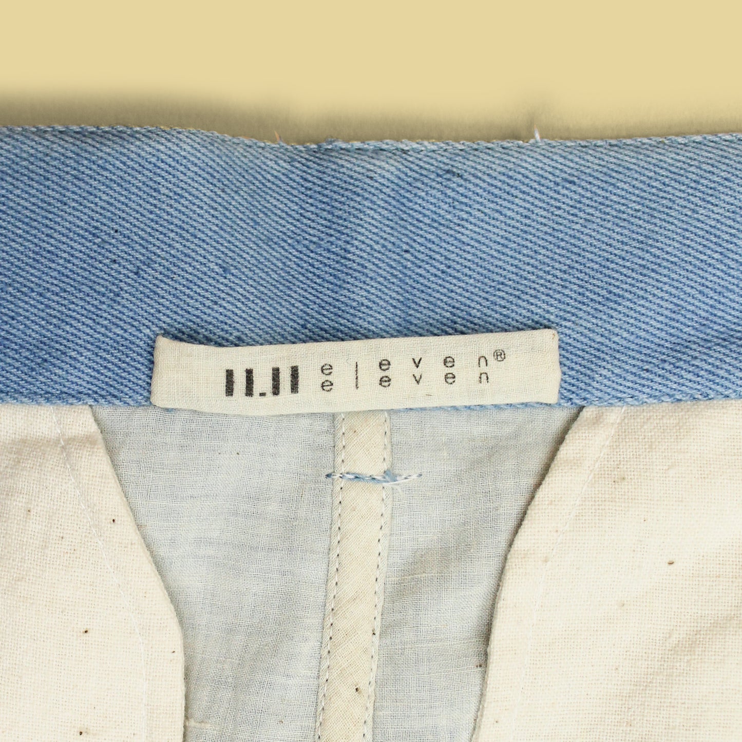 11.11 Sky Indigo-Dyed Cotton Wide Leg Pleated Pants