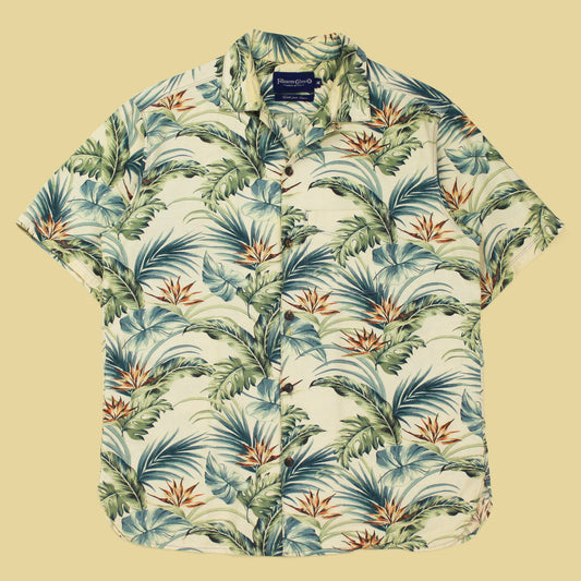 Freenote Cloth Botanical Print Cotton Short Sleeve Camp Collar Shirt