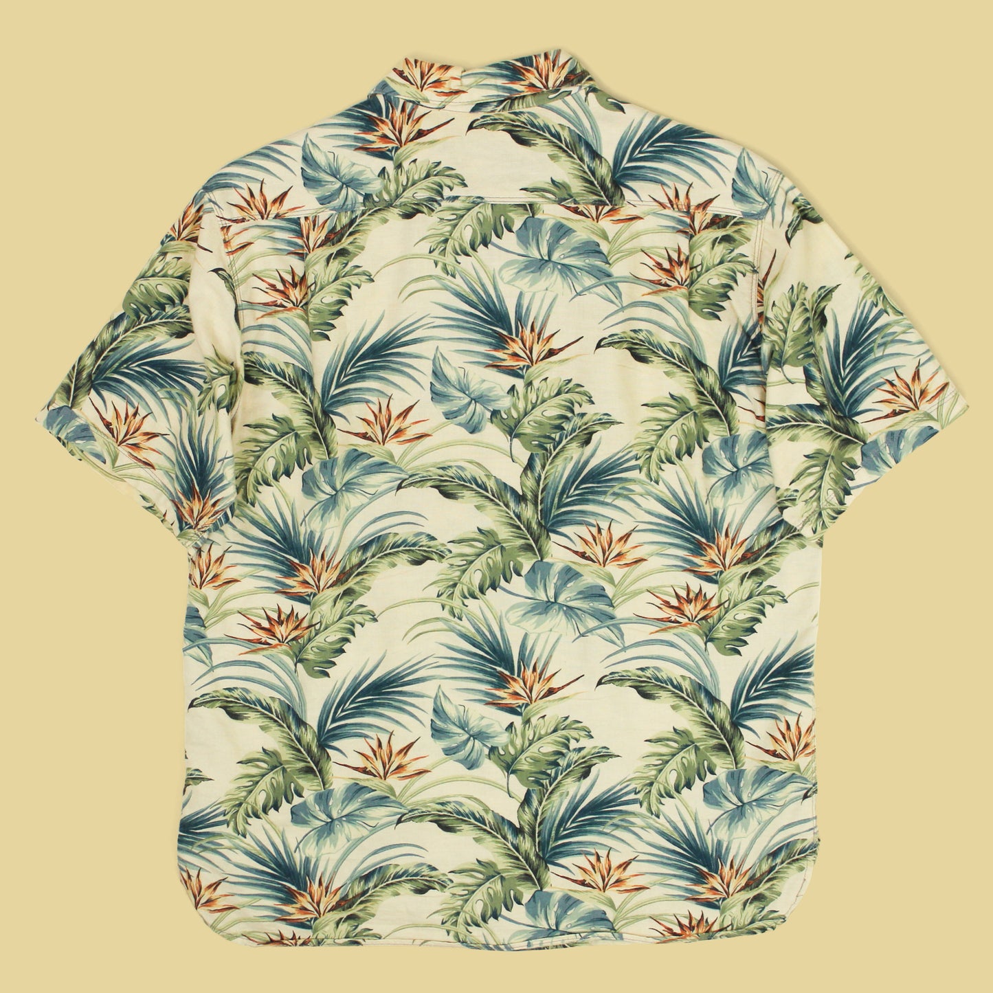 Freenote Cloth Botanical Print Cotton Short Sleeve Camp Collar Shirt