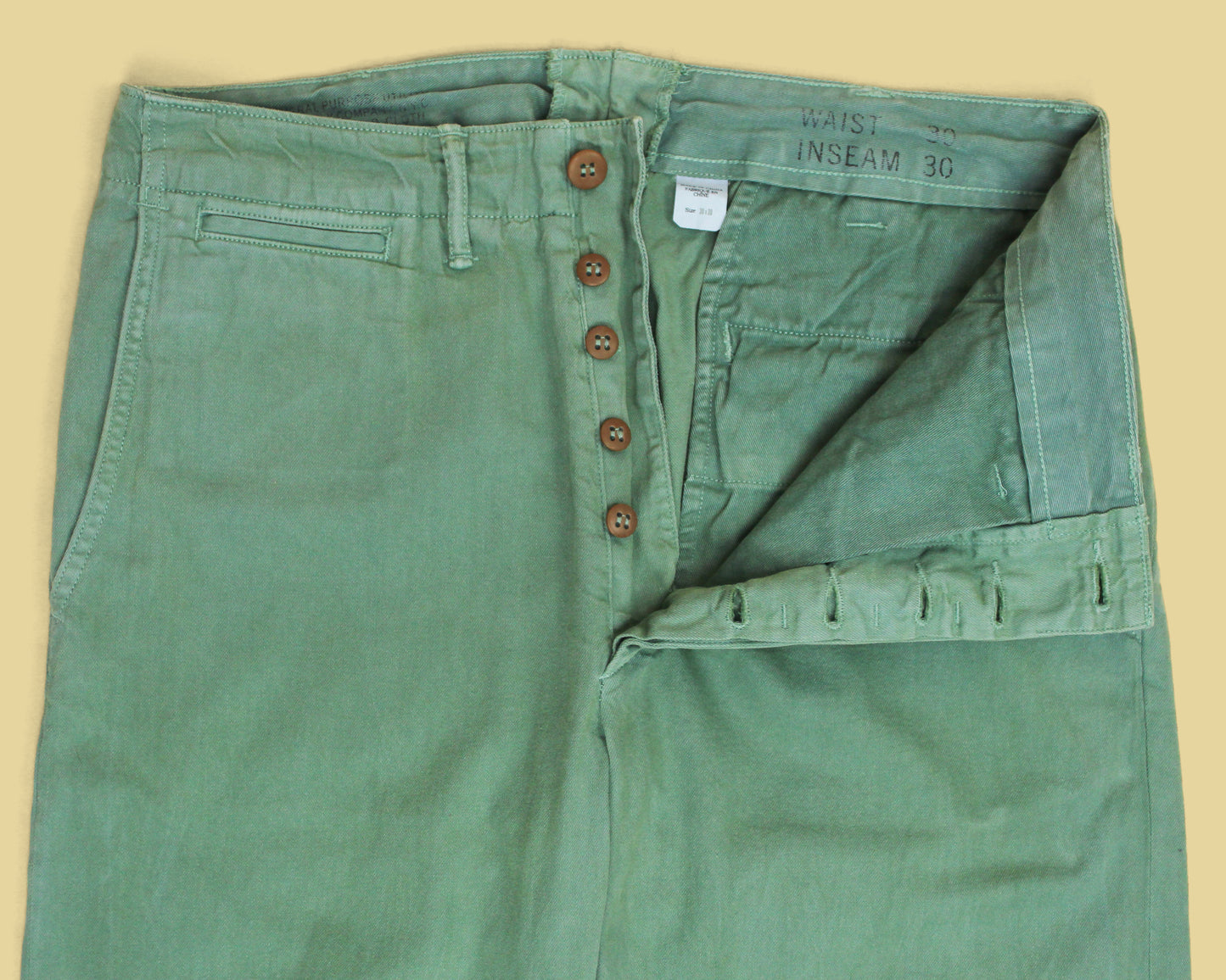 Double RL Garment-Dyed Cotton Twill Officer Chinos