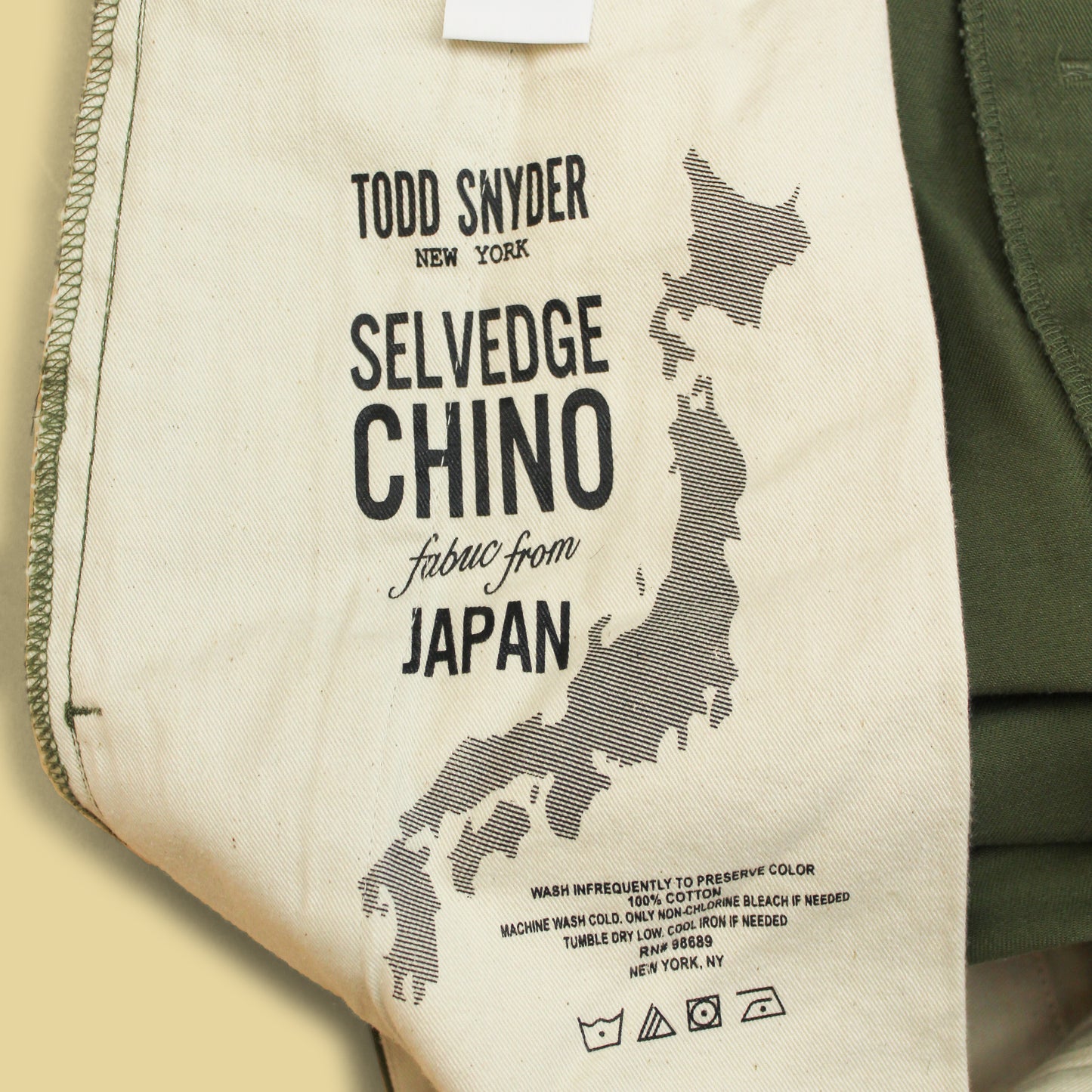 Todd Snyder Selvedge Cotton Twill Chinos