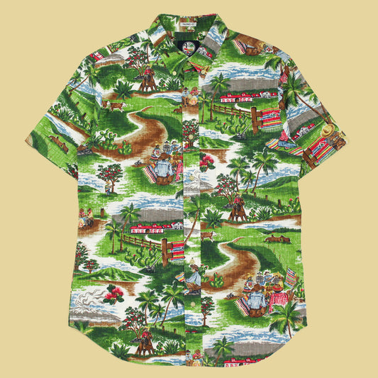 Reyn Spooner "Aloha Amigos" Print Short Sleeve Button-Down Shirt