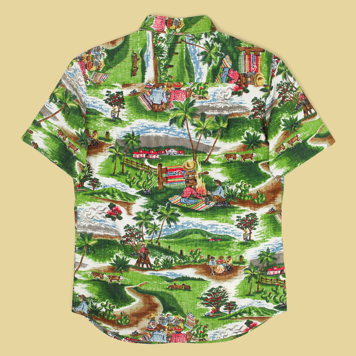 Reyn Spooner "Aloha Amigos" Print Short Sleeve Button-Down Shirt