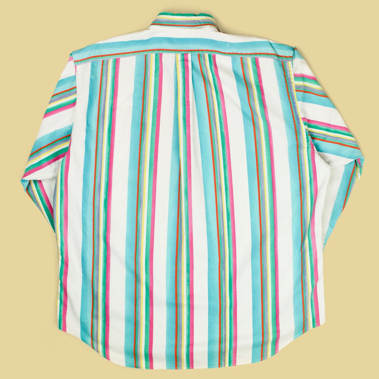 Vintage Polo Ralph Lauren Gradient Stripe Print Oxford Cotton Button-Down Shirt