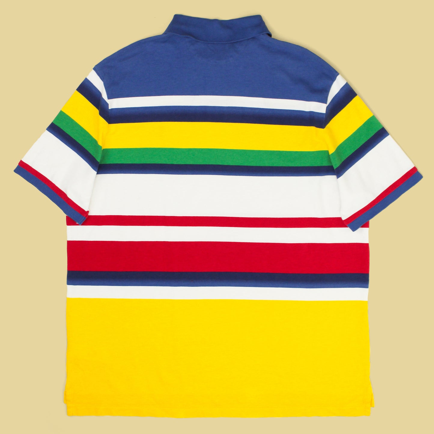 Polo Ralph Lauren Gradient Stripe Print Pique Knit Cotton Polo Shirt